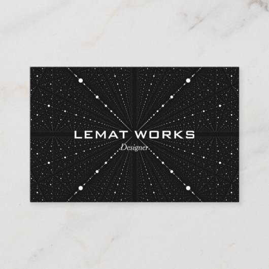 Infinity Space Stippen - zwart- Visitekaartje (Voorkant)