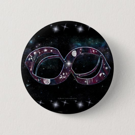Infinity Starfield Buttonnen Ronde Button 5,7 Cm (Voorkant)
