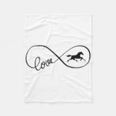 Infinity Symbol Art Love Horseback Riding Clothes Fleece Deken (Voorkant)