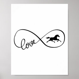 Infinity Symbol Art Love Horseback Riding Clothes Poster