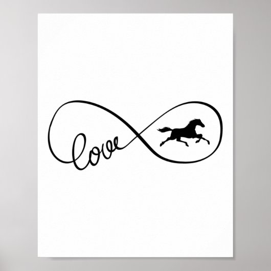 Infinity Symbol Art Love Horseback Riding Clothes Poster (Voorkant)
