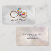 Infinity Symbol Butterfly Color Splatter Visitekaartje (Voorkant / Achterkant)