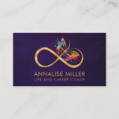 Infinity Symbol Butterfly Color Splatter Visitekaartje (Voorkant)