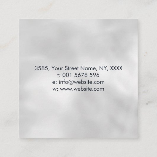 Infinity Symbol Butterfly Gold en Abalone Shell Vierkante Visitekaartje (Achterkant)