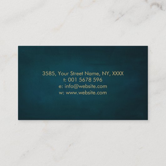 Infinity Symbol Butterfly Gold en Abalone Shell Visitekaartje (Achterkant)