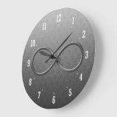 Infinity Symbol Damask background Wall Clock Grote Klok (Hoek)