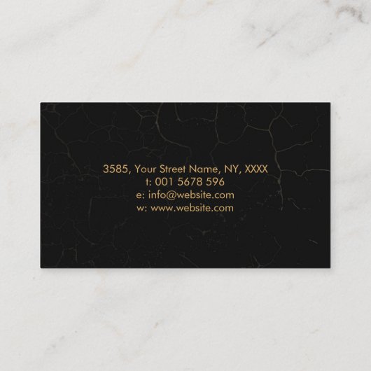 Infinity Symbol Feather - Gold- en inktpastels Visitekaartje (Achterkant)