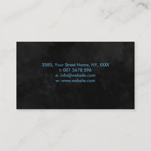 Infinity Symbol Feather - Kleursplaatstehandel Visitekaartje (Achterkant)