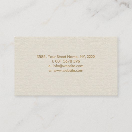 Infinity Symbol Feather - Kleursplaatster Visitekaartje (Achterkant)