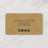 Infinity Symbol Feather - Line Art Visitekaartje (Achterkant)