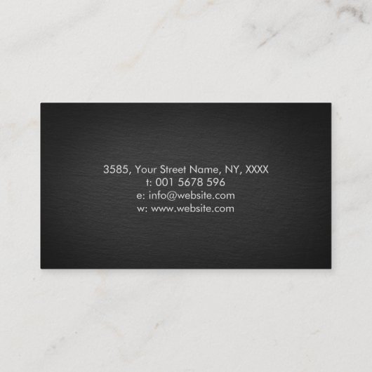 Infinity Symbol Feather - Line Art Visitekaartje (Achterkant)