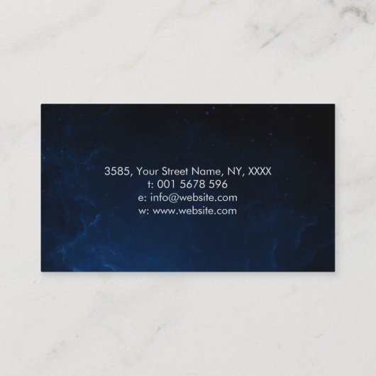 Infinity Symbol Feather - Zilver en Pearl Visitekaartje (Achterkant)