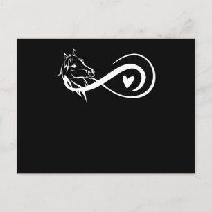 Infinity Symbol Horse Heart Equestrian Racing Gift Briefkaart