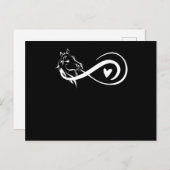 Infinity Symbol Horse Heart Equestrian Racing Gift Briefkaart (Voorkant / Achterkant)