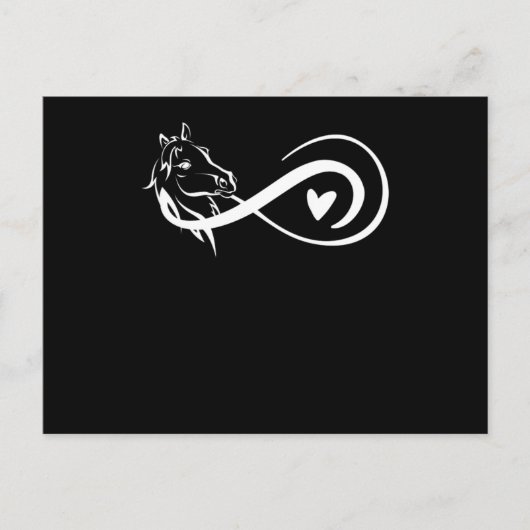 Infinity Symbol Horse Heart Equestrian Racing Gift Briefkaart (Voorkant)