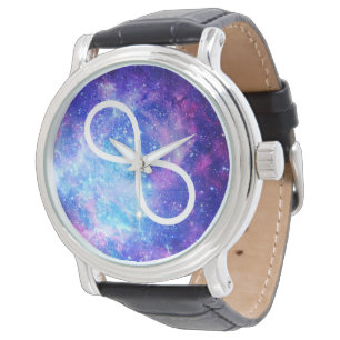 Infinity symbol nebula horloge
