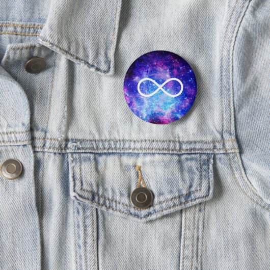 Infinity symbol nebula ronde button 5,7 cm (In situ)