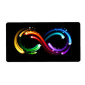 Infinity symbol of rainbow comets etiket (Voorkant)
