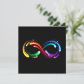 Infinity symbol of rainbow comets feestdagenkaart (Staand voorkant)