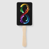 Infinity symbol of rainbow comets handwaaier (Achterkant)