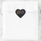 Infinity symbol of rainbow comets hart sticker (Tas)