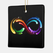 Infinity symbol of rainbow comets keramisch ornament (Links)