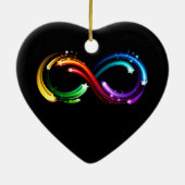 Infinity symbol of rainbow comets keramisch ornament (Achterkant)