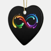 Infinity symbol of rainbow comets keramisch ornament (Links)