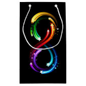 Infinity symbol of rainbow comets klein cadeauzakje (Achterkant)