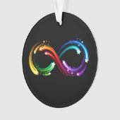 Infinity symbol of rainbow comets ornament (voorkant)