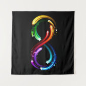 Infinity symbol of rainbow comets wandkleed (Voorkant (horizontaal))