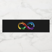 Infinity symbol of rainbow comets waterfles etiket (Enkel label)