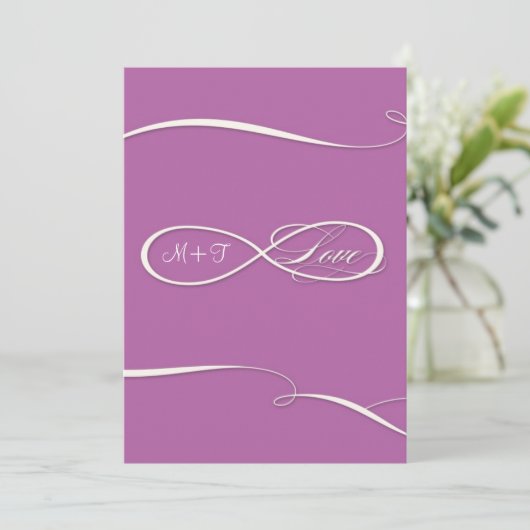 Infinity Symbol Sign Infinite Love Weddings Scroll Kaart (Staand voorkant)