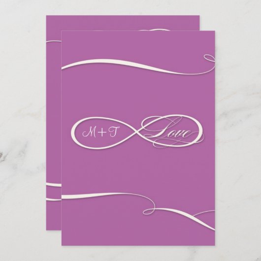 Infinity Symbol Sign Infinite Love Weddings Scroll Kaart (Voorkant / Achterkant)