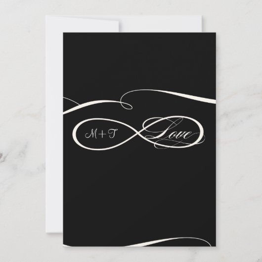 Infinity Symbol Sign Infinite Love Weddings Scroll Kaart (Voorkant)