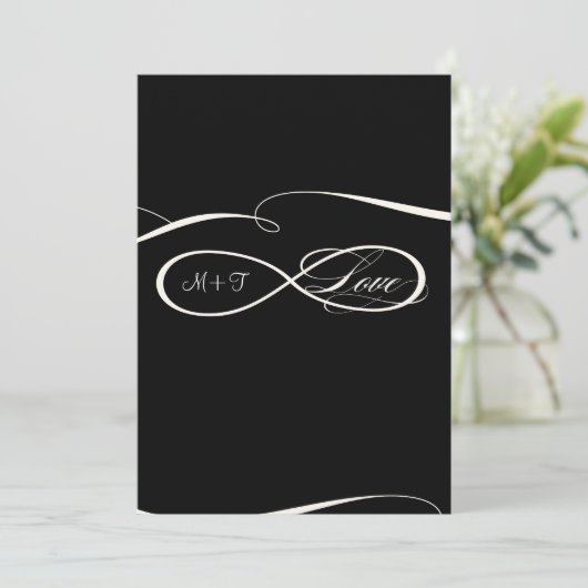 Infinity Symbol Sign Infinite Love Weddings Scroll Kaart (Staand voorkant)