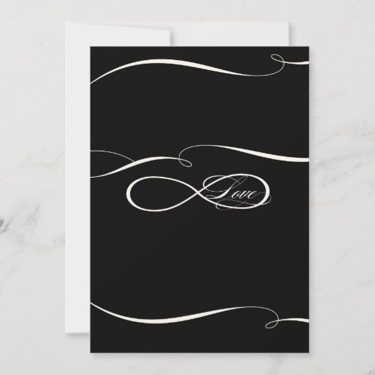 Infinity Symbol Sign Infinite Love Weddings Scroll Kaart (Voorkant)