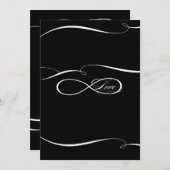 Infinity Symbol Sign Infinite Love Weddings Scroll Kaart (Voorkant / Achterkant)