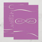 Infinity Symbol Sign Infinite Love Weddings Scroll Kaart (Voorkant / Achterkant)