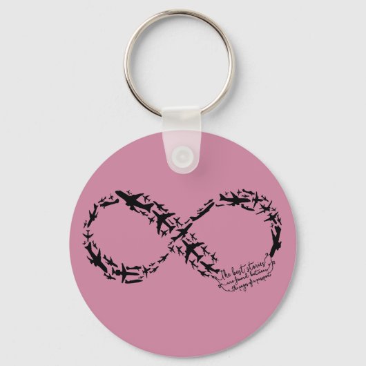 Infinity Symbol Sleutelhanger, World Traveler Gift Sleutelhanger (Voorkant)