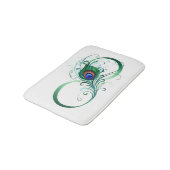 Infinity Symbol with Peacock Feather Badmat (Gekanteld)