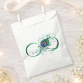 Infinity Symbol with Peacock Feather Bedankzakje (Geknipt)