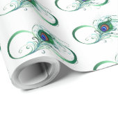 Infinity Symbol with Peacock Feather Cadeaupapier (Rol Hoek)