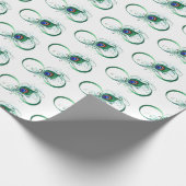 Infinity Symbol with Peacock Feather Cadeaupapier (Hoek)