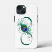 Infinity Symbol with Peacock Feather Case-Mate iPhone Case (Achterkant)
