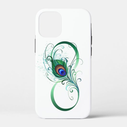 Infinity Symbol with Peacock Feather Case-Mate iPhone Case (Achterkant)