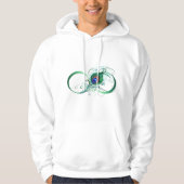 Infinity Symbol with Peacock Feather Hoodie (Voorkant)