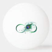 Infinity Symbol with Peacock Feather Pingpongbal (Achterkant)