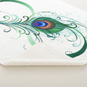 Infinity Symbol with Peacock Feather Sherpa Deken (3/4)