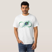 Infinity Symbol with Peacock Feather T-shirt (Voorkant volledig)